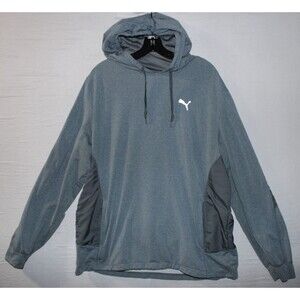 Puma Hoodie Mens Size XLarge Gray Sweatshirt Pullover Logo SportLifestyle